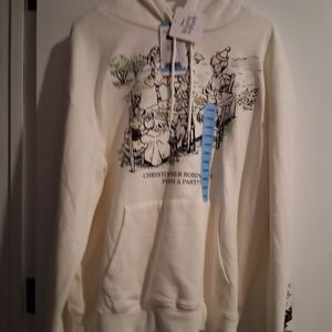 Disney Cream Graphic Winnie The Pooh Hoodie Nwts